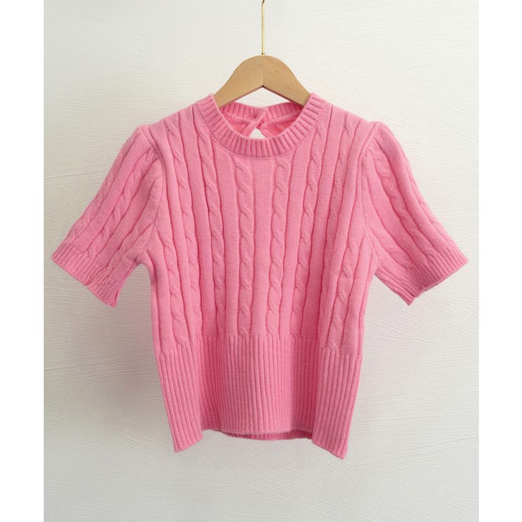ケーブル編みニットトップス パフスリーブ | SUNSHINE CLOSET | 詳細画像17 