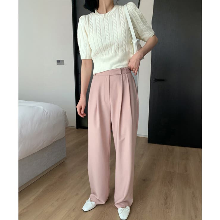 ケーブル編みニットトップス パフスリーブ | SUNSHINE CLOSET | 詳細画像7 