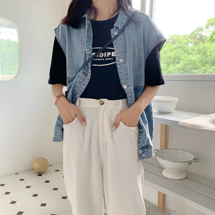 HERMES 25AW 海外限定 レディース ベスト ジレ デニム Gジャン ショッピングゴー shoppinggo デニム ベスト ジレ レディース