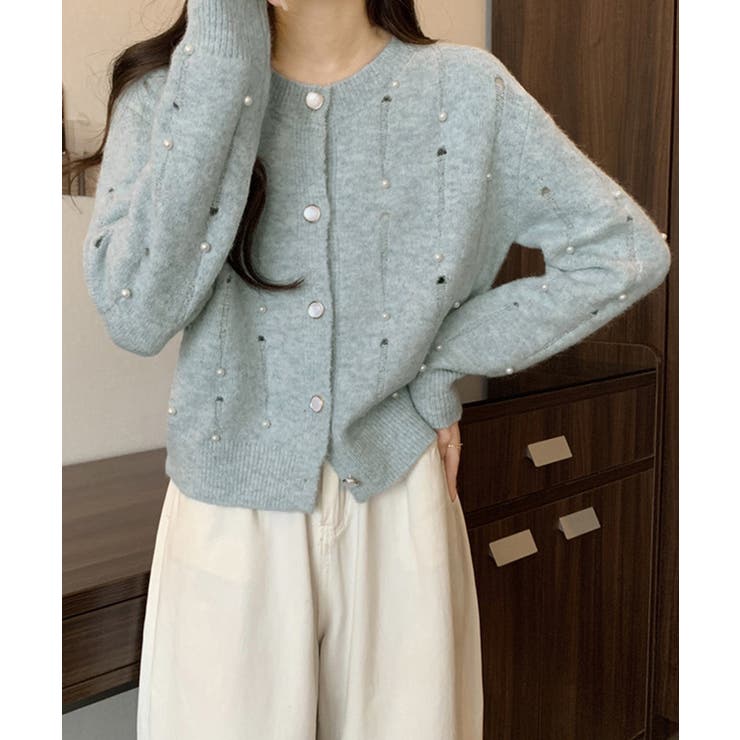パール付き ニットカーディガン大人可愛い | SUNSHINE CLOSET | 詳細画像10 