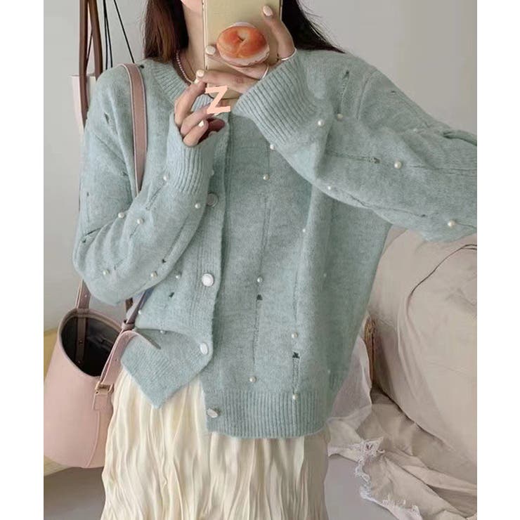 パール付き ニットカーディガン大人可愛い | SUNSHINE CLOSET | 詳細画像11 