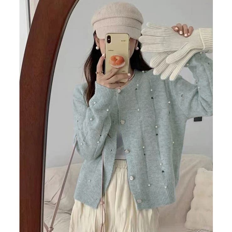 パール付き ニットカーディガン大人可愛い | SUNSHINE CLOSET | 詳細画像12 
