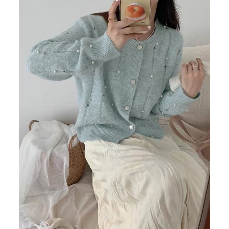 パール付き ニットカーディガン大人可愛い | SUNSHINE CLOSET | 詳細画像13 
