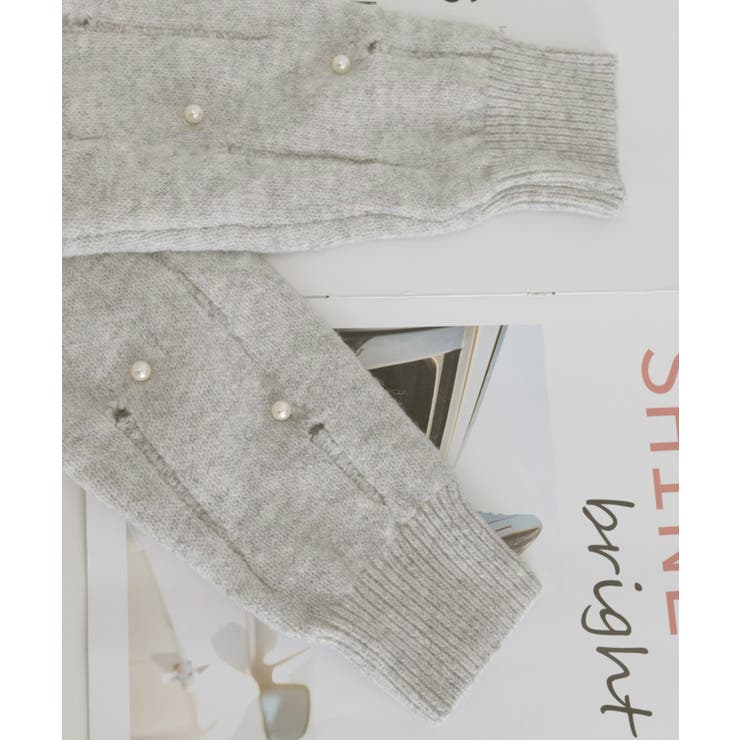 パール付き ニットカーディガン大人可愛い | SUNSHINE CLOSET | 詳細画像24 