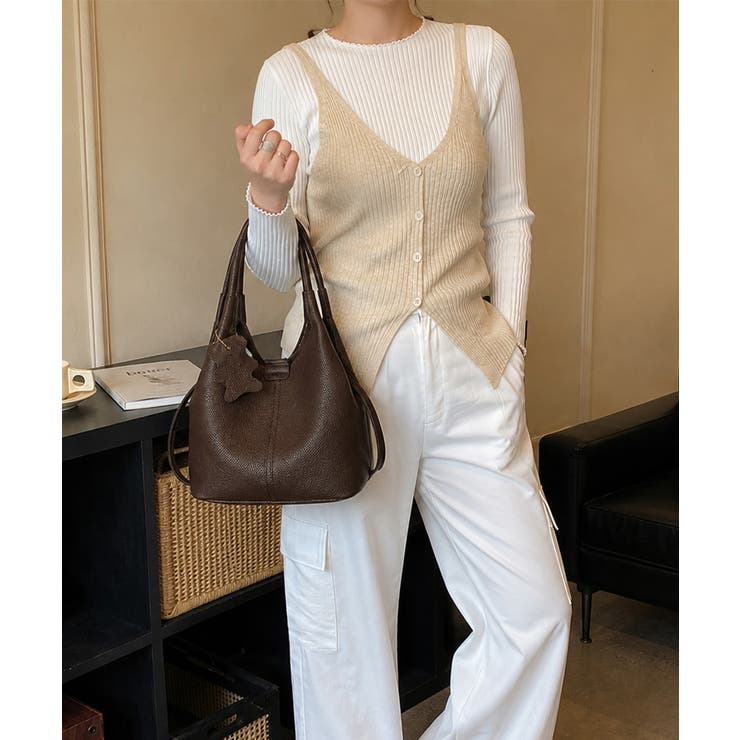 インバッグ付きミニトートバッグ2way鞄 大容量斜めがけバッグ バケットバッグマ… | SUNSHINE CLOSET | 詳細画像14 
