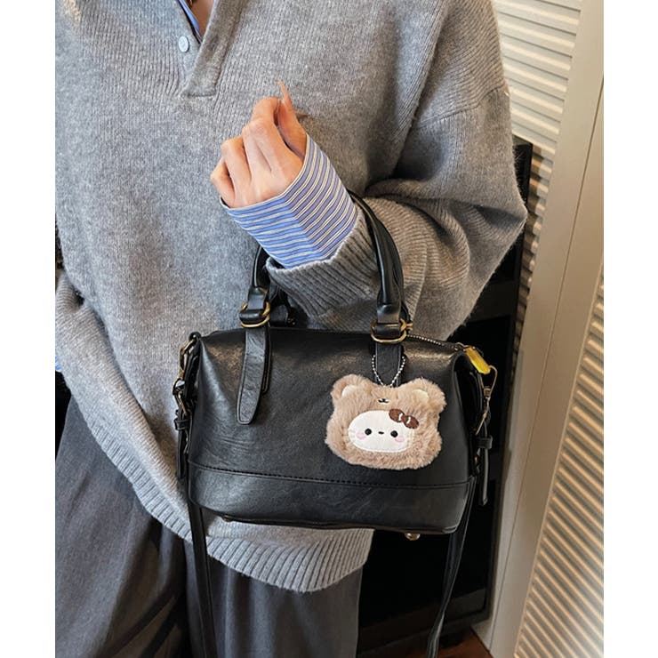 2WAYヴィンテージ風ハンドバッグフェイクレザー 自立型バッグ底鋲付き マチ広大… | SUNSHINE CLOSET | 詳細画像19 