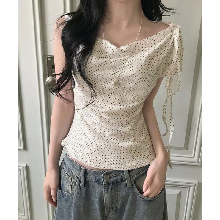チョーカートップス半袖Tシャツレディースおしゃれtシャツアシンメトリー 可愛いリ… | SUNSHINE CLOSET | 詳細画像1 