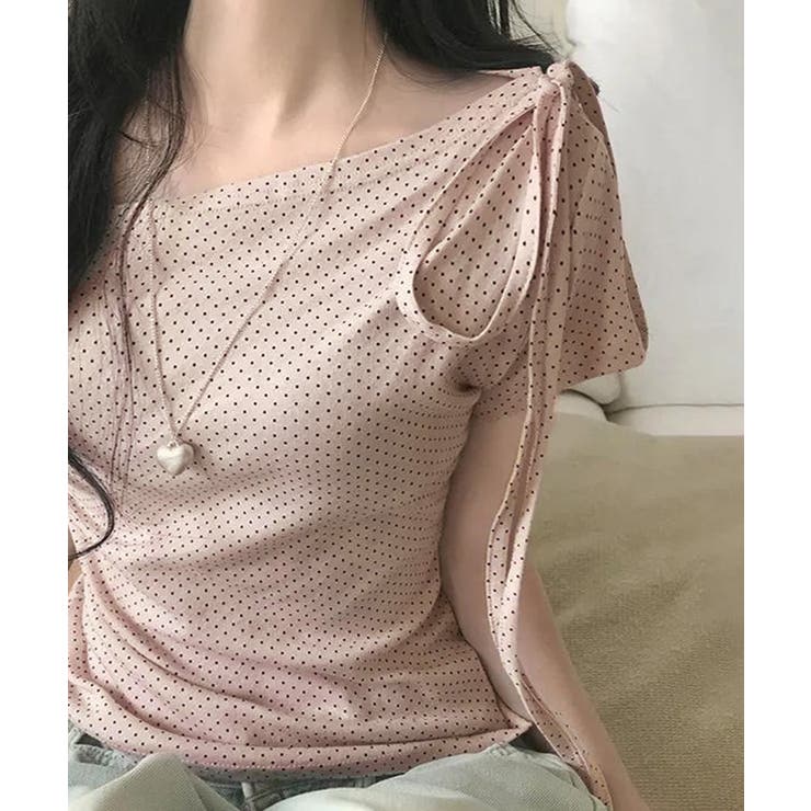 チョーカートップス半袖Tシャツレディースおしゃれtシャツアシンメトリー 可愛いリ… | SUNSHINE CLOSET | 詳細画像11 