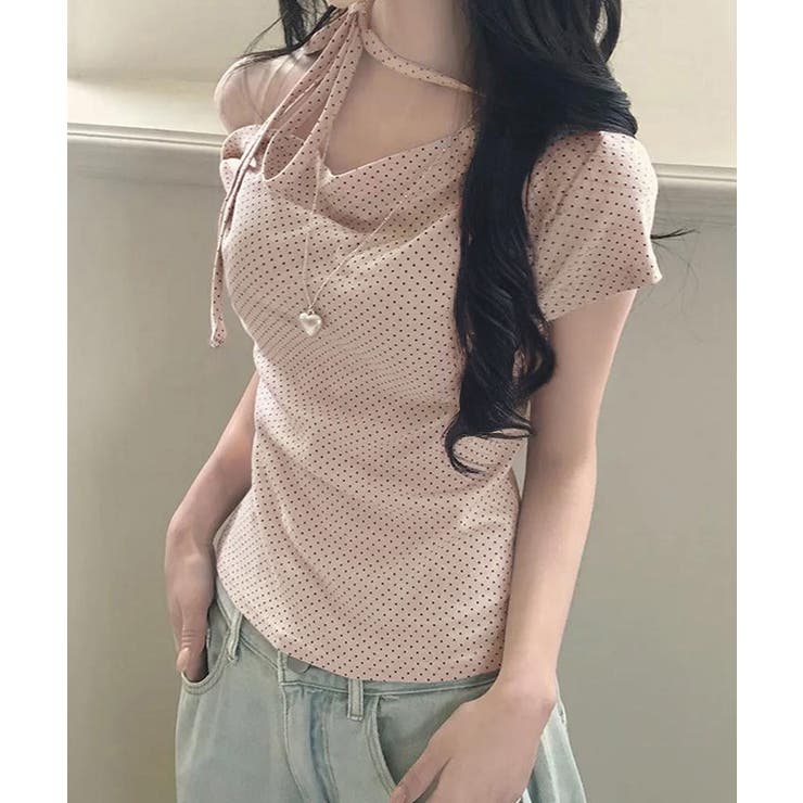 チョーカートップス半袖Tシャツレディースおしゃれtシャツアシンメトリー 可愛いリ… | SUNSHINE CLOSET | 詳細画像12 