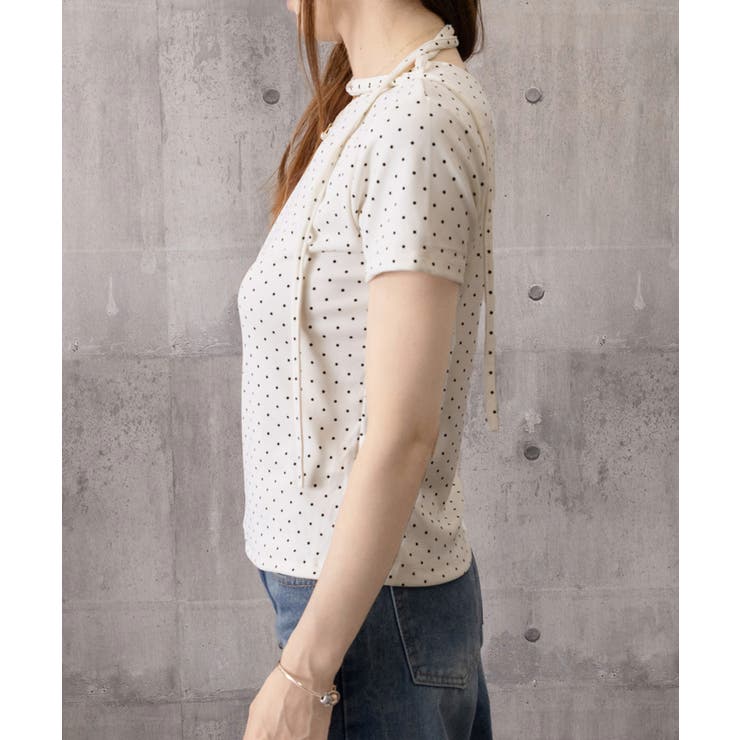 チョーカートップス半袖Tシャツレディースおしゃれtシャツアシンメトリー 可愛いリ… | SUNSHINE CLOSET | 詳細画像15 