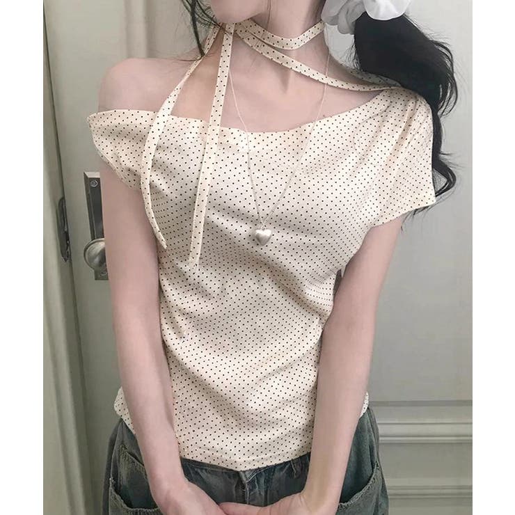 チョーカートップス半袖Tシャツレディースおしゃれtシャツアシンメトリー 可愛いリ… | SUNSHINE CLOSET | 詳細画像7 