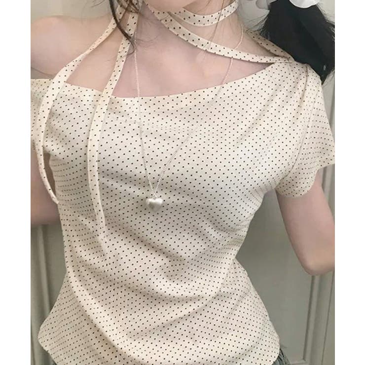 チョーカートップス半袖Tシャツレディースおしゃれtシャツアシンメトリー 可愛いリ… | SUNSHINE CLOSET | 詳細画像8 