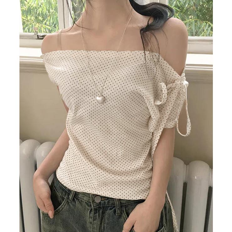 チョーカートップス半袖Tシャツレディースおしゃれtシャツアシンメトリー 可愛いリ… | SUNSHINE CLOSET | 詳細画像9 