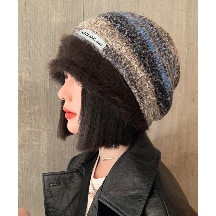 ミックスニット帽 もこもこニットキャップ | SUNSHINE CLOSET | 詳細画像1 