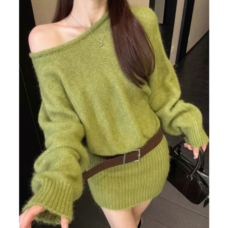 ミニニットワンピースウエストマーク韓国風 | SUNSHINE CLOSET | 詳細画像19 