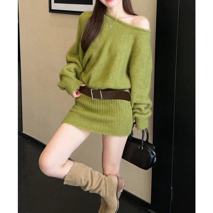 ミニニットワンピースウエストマーク韓国風 | SUNSHINE CLOSET | 詳細画像23 