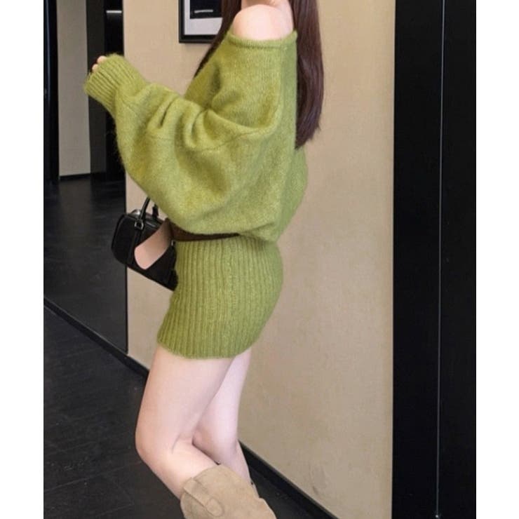 ミニニットワンピースウエストマーク韓国風 | SUNSHINE CLOSET | 詳細画像24 