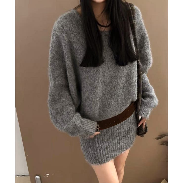 ミニニットワンピースウエストマーク韓国風 | SUNSHINE CLOSET | 詳細画像5 