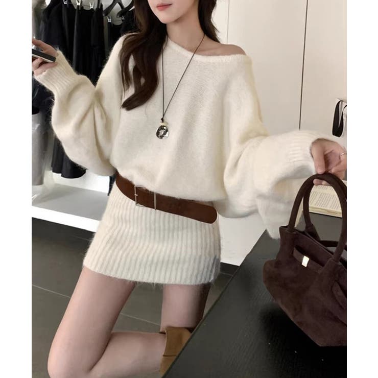 ミニニットワンピースウエストマーク韓国風 | SUNSHINE CLOSET | 詳細画像6 