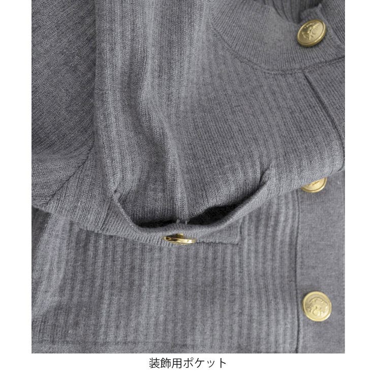 ミニニットワンピース ゴールドボタン上品 | SUNSHINE CLOSET | 詳細画像22 