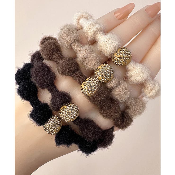 モコモコボリュームヘアアクセサリーセット 韓国風ビジューヘアゴム 大人可愛い髪飾… | SUNSHINE CLOSET | 詳細画像1 