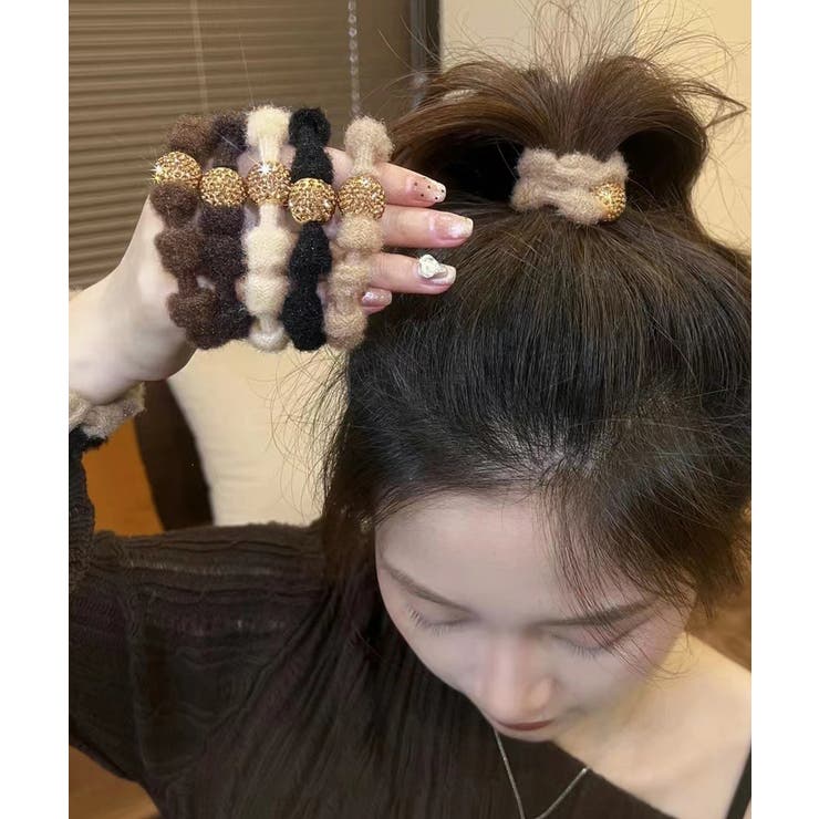 モコモコボリュームヘアアクセサリーセット 韓国風ビジューヘアゴム 大人可愛い髪飾… | SUNSHINE CLOSET | 詳細画像8 