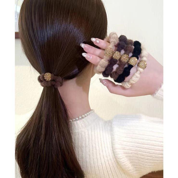 モコモコボリュームヘアアクセサリーセット 韓国風ビジューヘアゴム 大人可愛い髪飾… | SUNSHINE CLOSET | 詳細画像9 