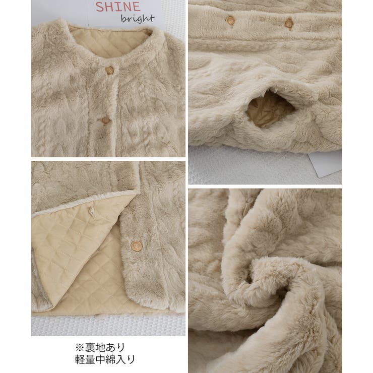 ノーカラーファージャケットゴールドボタン | SUNSHINE CLOSET | 詳細画像15 