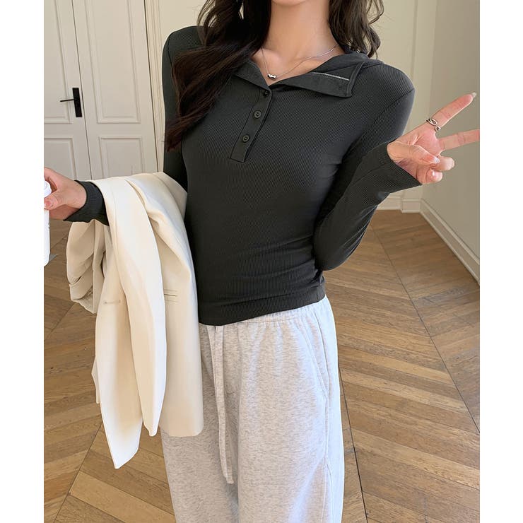 フード付きリブカットソーレディース長袖T | SUNSHINE CLOSET | 詳細画像13 