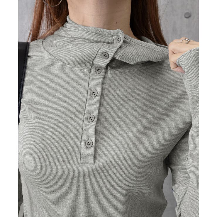 フード付きリブカットソーレディース長袖T | SUNSHINE CLOSET | 詳細画像18 