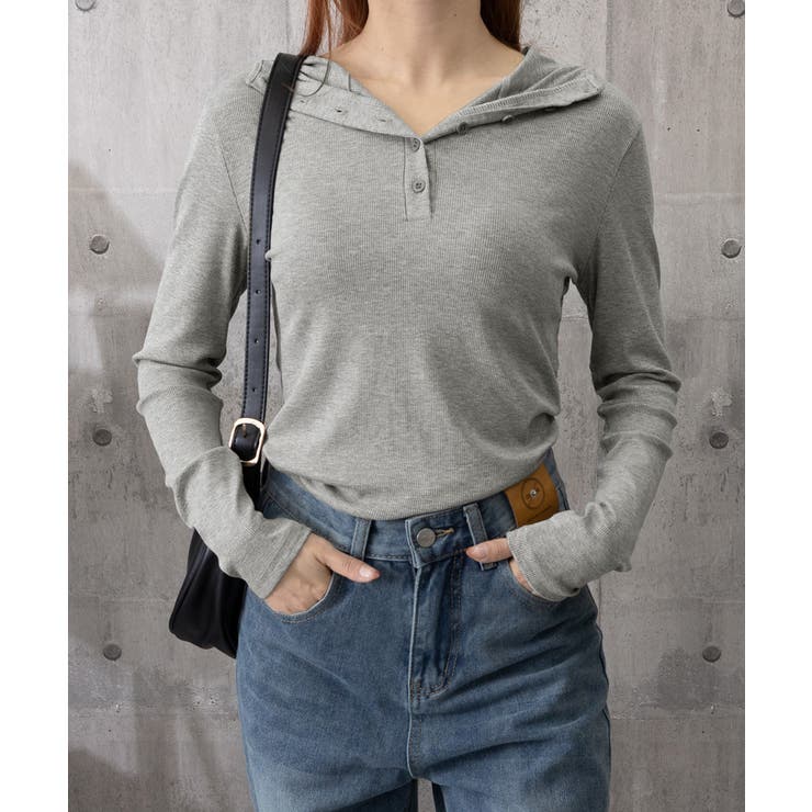 フード付きリブカットソーレディース長袖T | SUNSHINE CLOSET | 詳細画像21 