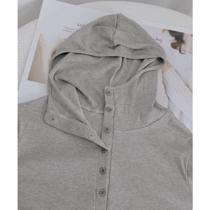 フード付きリブカットソーレディース長袖T | SUNSHINE CLOSET | 詳細画像24 