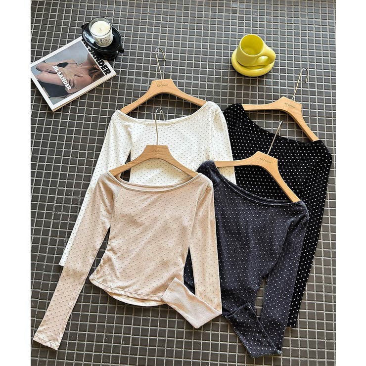 肩出しtシャツレディース ワンショルダーt長袖肌見せカットソーセクシー タイトト… | SUNSHINE CLOSET | 詳細画像16 