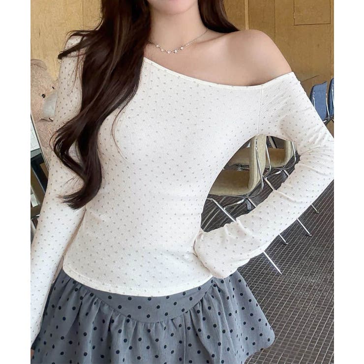 肩出しtシャツレディース ワンショルダーt長袖肌見せカットソーセクシー タイトト… | SUNSHINE CLOSET | 詳細画像5 