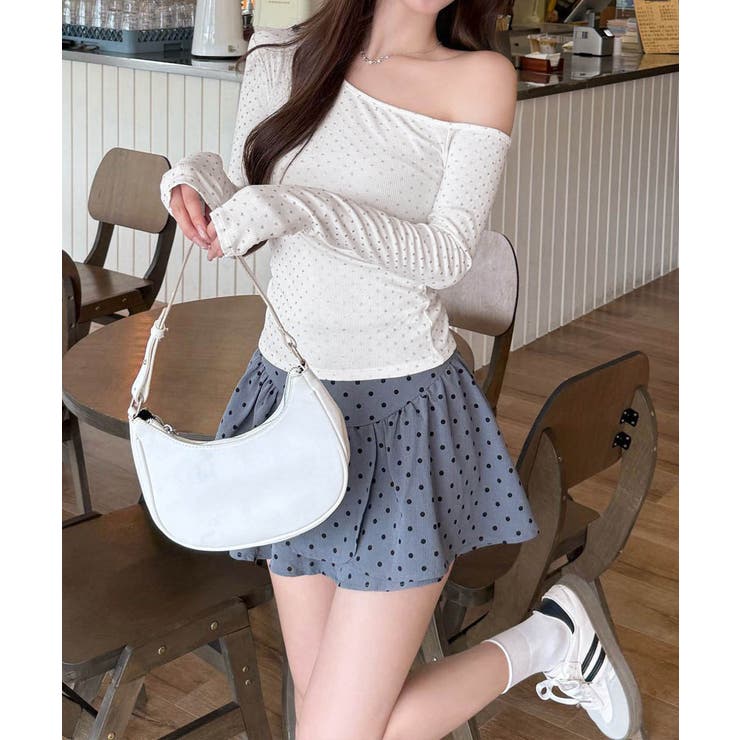 肩出しtシャツレディース ワンショルダーt長袖肌見せカットソーセクシー タイトト… | SUNSHINE CLOSET | 詳細画像7 