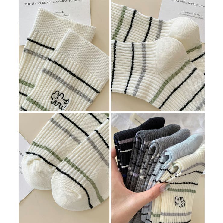 リブソックス レディース ミドル丈 靴下 | SUNSHINE CLOSET | 詳細画像22 