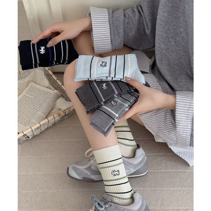 リブソックス レディース ミドル丈 靴下 | SUNSHINE CLOSET | 詳細画像9 