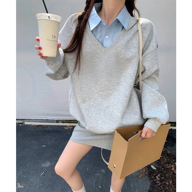 シャツ襟切り替えスウェットレディース長袖 | SUNSHINE CLOSET | 詳細画像11 