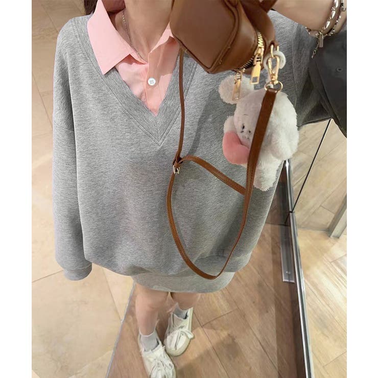 シャツ襟切り替えスウェットレディース長袖 | SUNSHINE CLOSET | 詳細画像14 