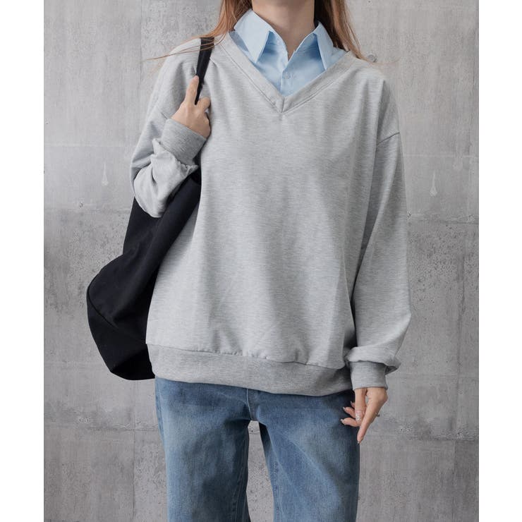 シャツ襟切り替えスウェットレディース長袖 | SUNSHINE CLOSET | 詳細画像16 