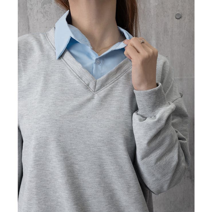 シャツ襟切り替えスウェットレディース長袖 | SUNSHINE CLOSET | 詳細画像18 