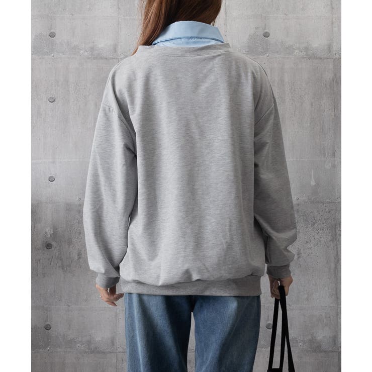 シャツ襟切り替えスウェットレディース長袖 | SUNSHINE CLOSET | 詳細画像20 