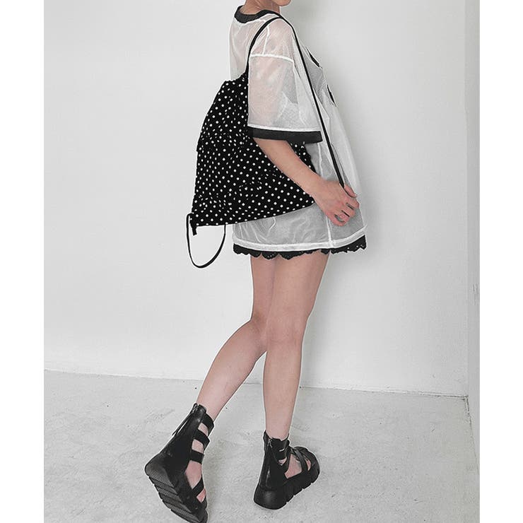 大容量 巾着リュックサックレディース 水玉柄デイバッグ韓国風ドロストバッグおしゃ… | SUNSHINE CLOSET | 詳細画像14 