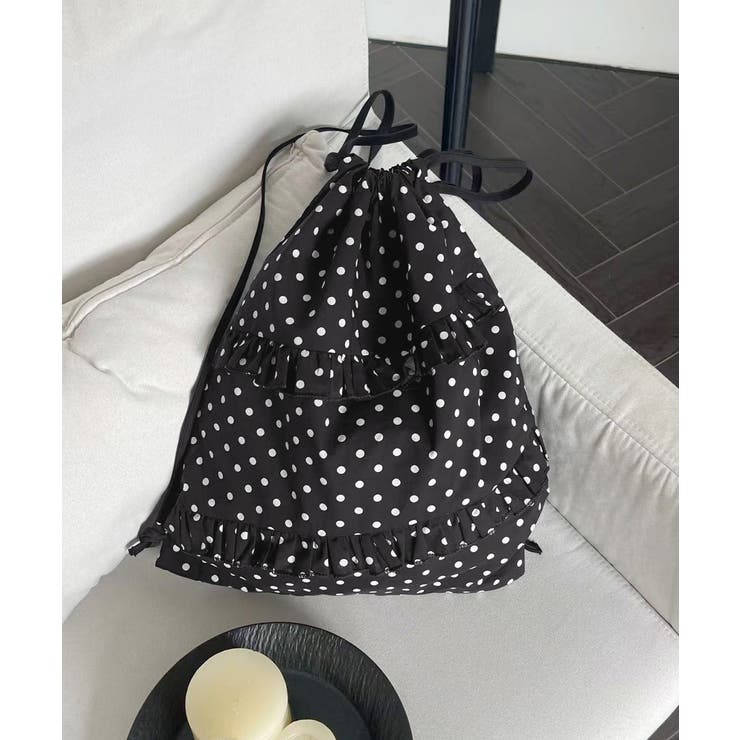 大容量 巾着リュックサックレディース 水玉柄デイバッグ韓国風ドロストバッグおしゃ… | SUNSHINE CLOSET | 詳細画像17 