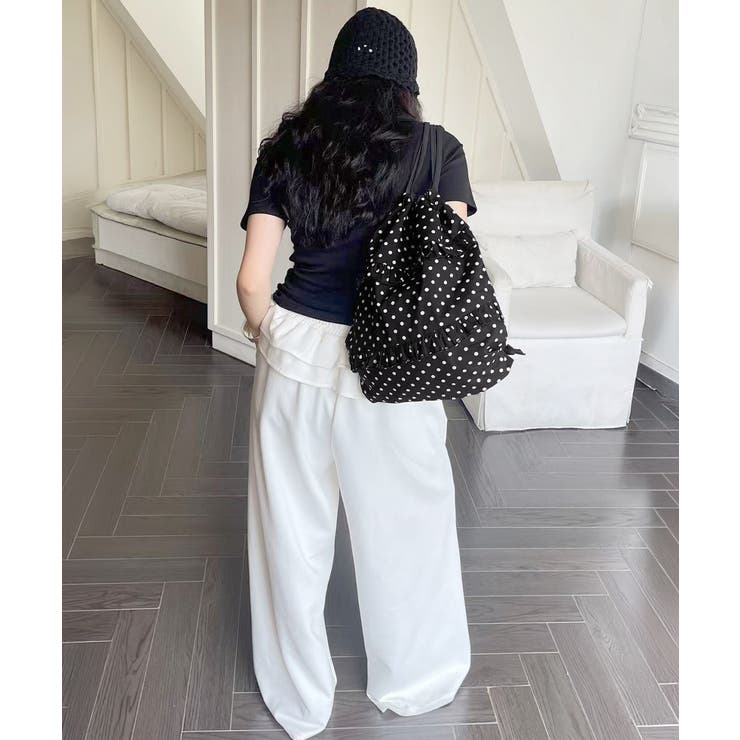 大容量 巾着リュックサックレディース 水玉柄デイバッグ韓国風ドロストバッグおしゃ… | SUNSHINE CLOSET | 詳細画像2 