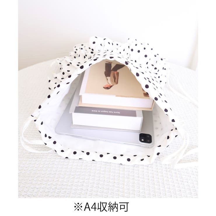 大容量 巾着リュックサックレディース 水玉柄デイバッグ韓国風ドロストバッグおしゃ… | SUNSHINE CLOSET | 詳細画像24 