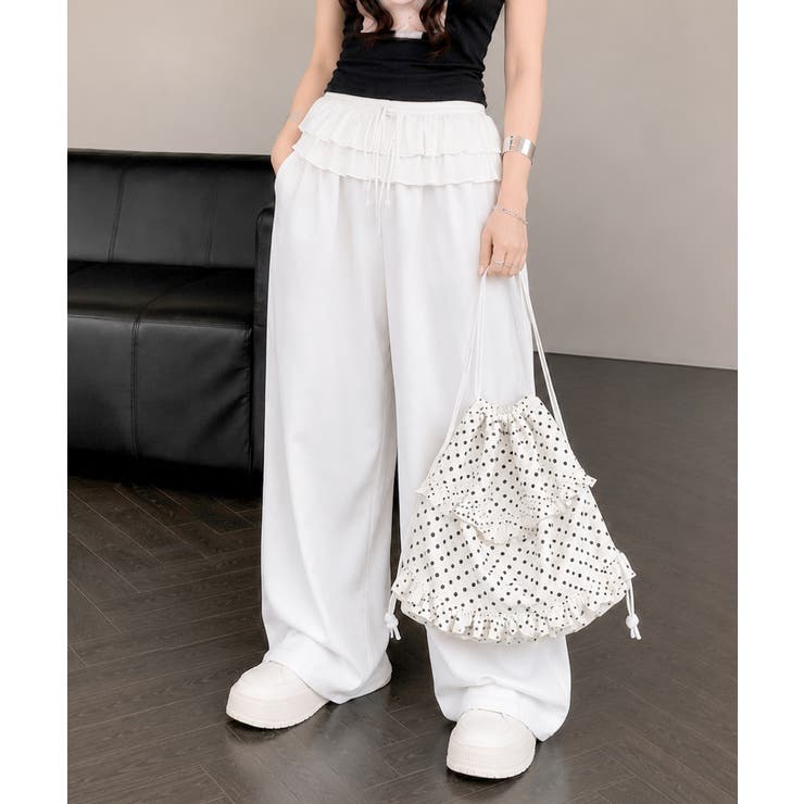 大容量 巾着リュックサックレディース 水玉柄デイバッグ韓国風ドロストバッグおしゃ… | SUNSHINE CLOSET | 詳細画像9 