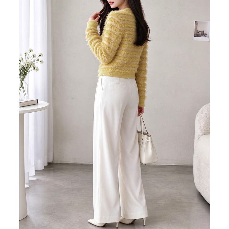 上品フェザーヤーンニットトップス長袖 レディースショート丈ニットジャケット韓国風… | SUNSHINE CLOSET | 詳細画像26 