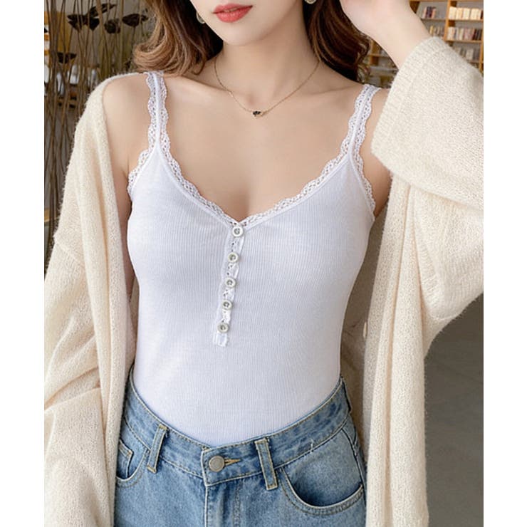 レディース Vネック レースタンクトップ | SUNSHINE CLOSET | 詳細画像11 
