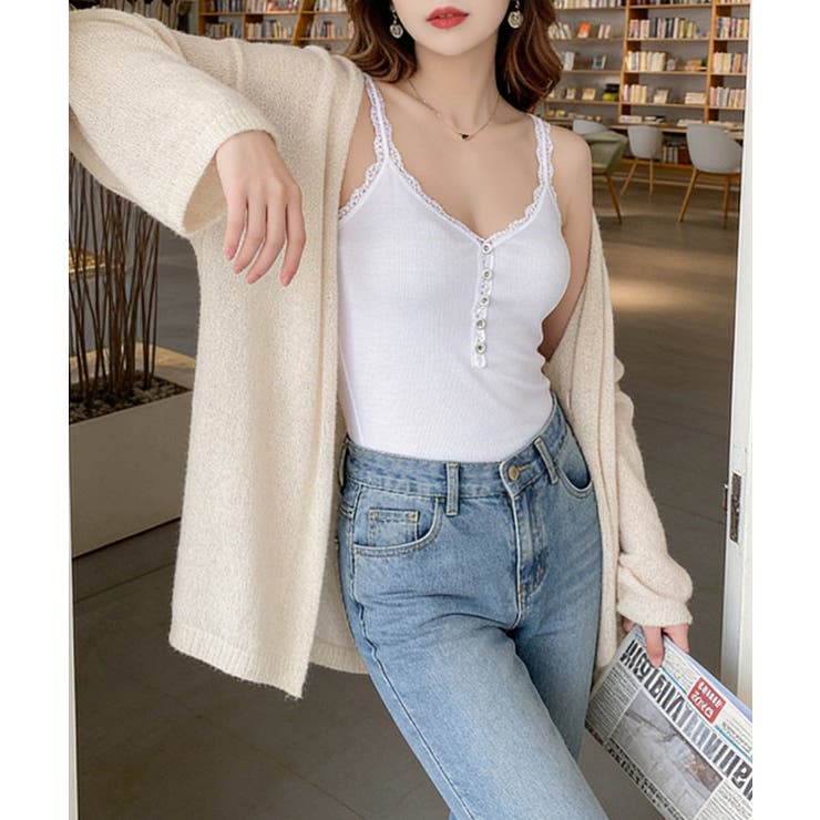 レディース Vネック レースタンクトップ | SUNSHINE CLOSET | 詳細画像14 